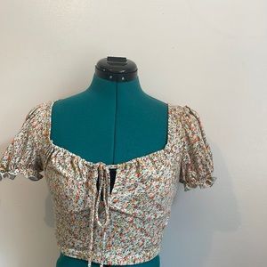 floral cropped top